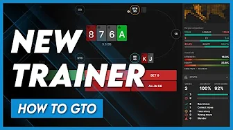 Customizable GTO trainer for a complete poker training experience from preflop to river